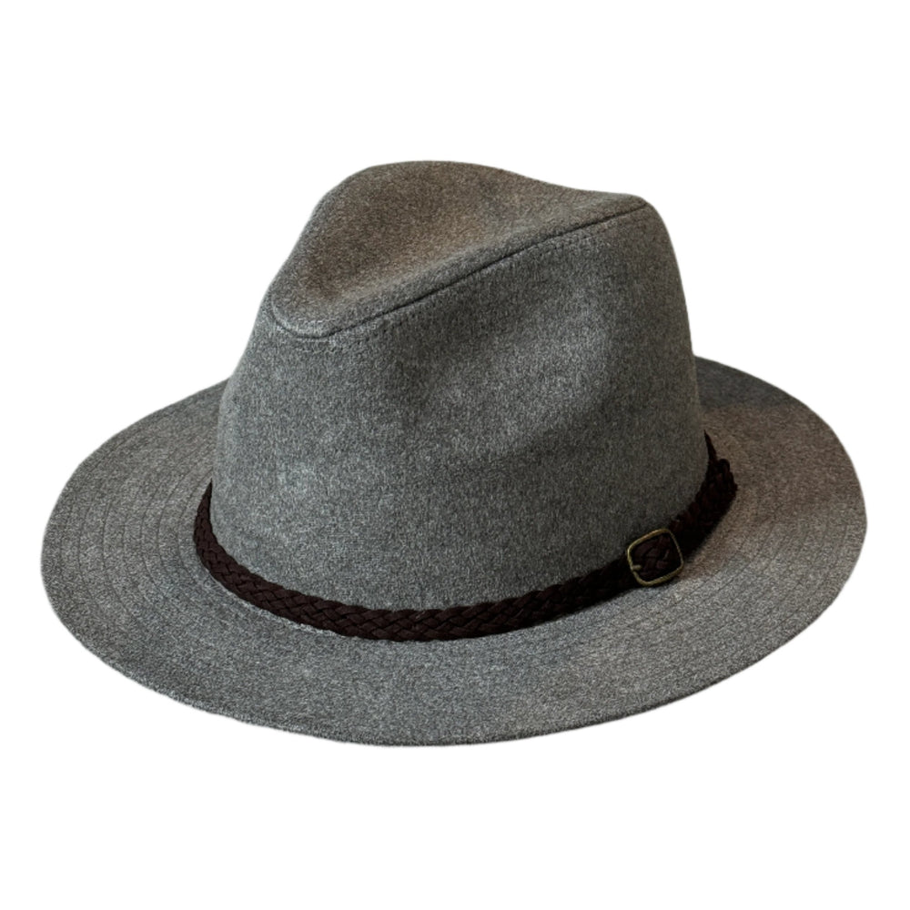 Alexis - Faux Suede Panama Hat