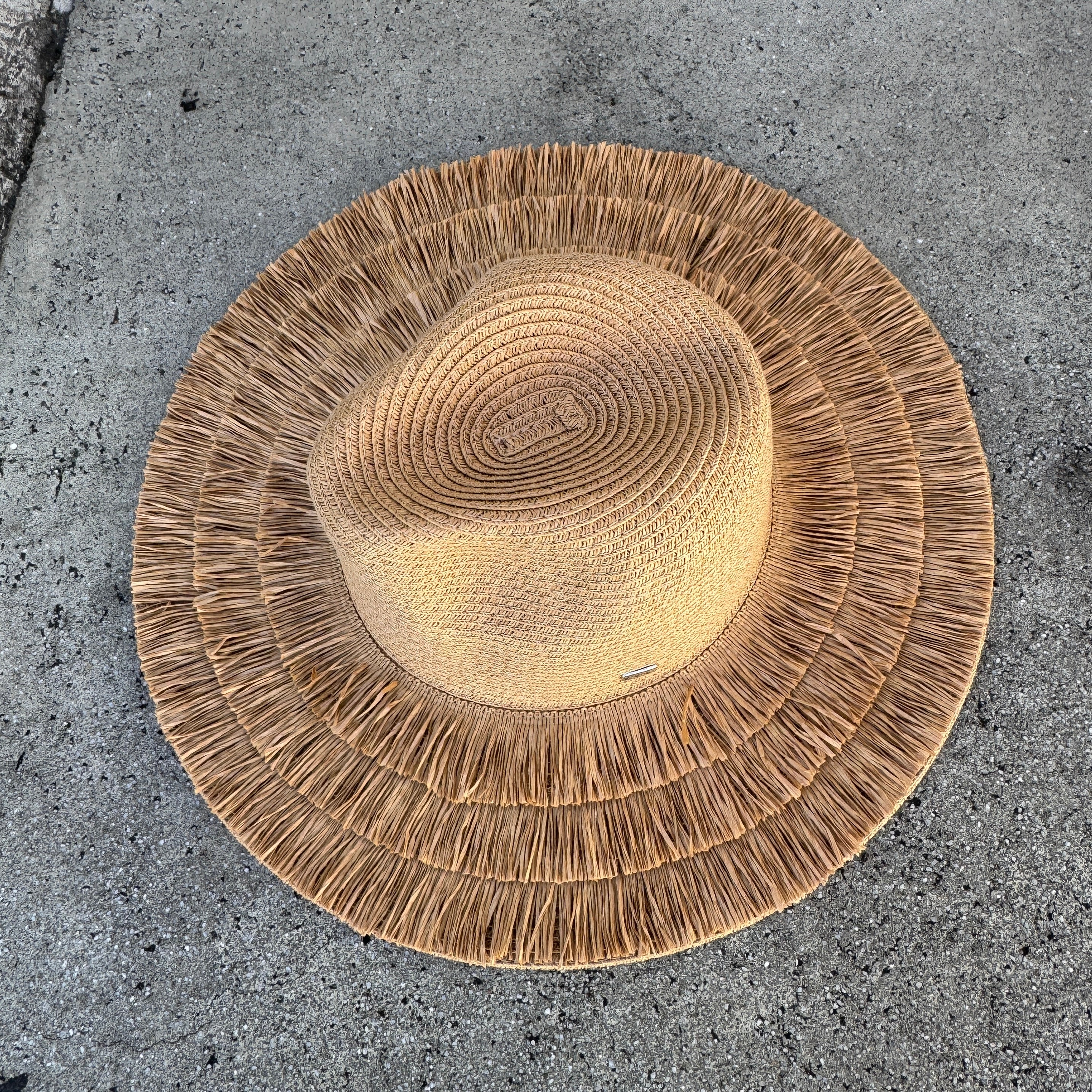 Sofía - Frayed Wide Brim Hat