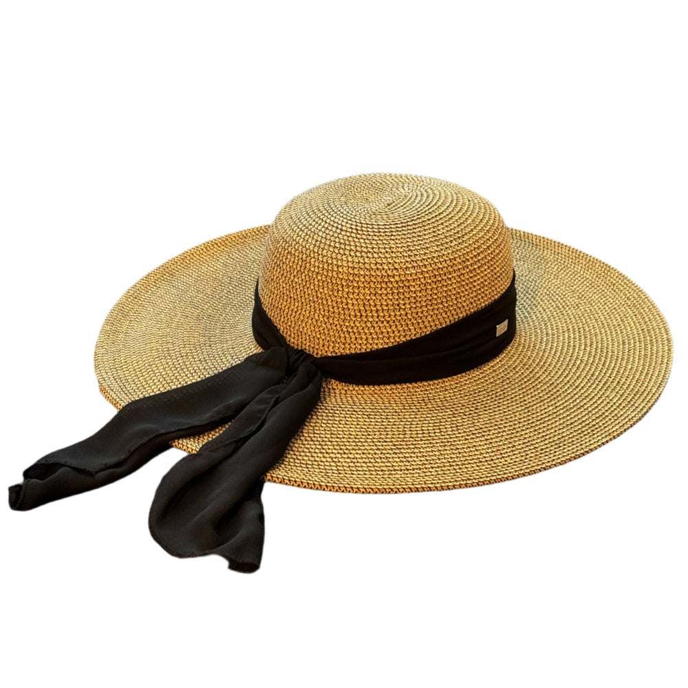 Miroslava - Chiffon Scarf Wide Brim Hat