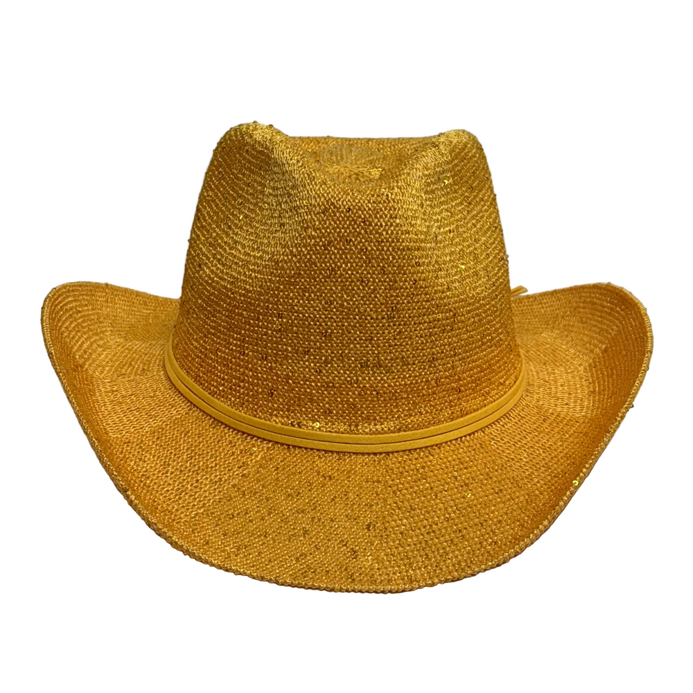 Stella Yellow - Sequin Cowboy Hat