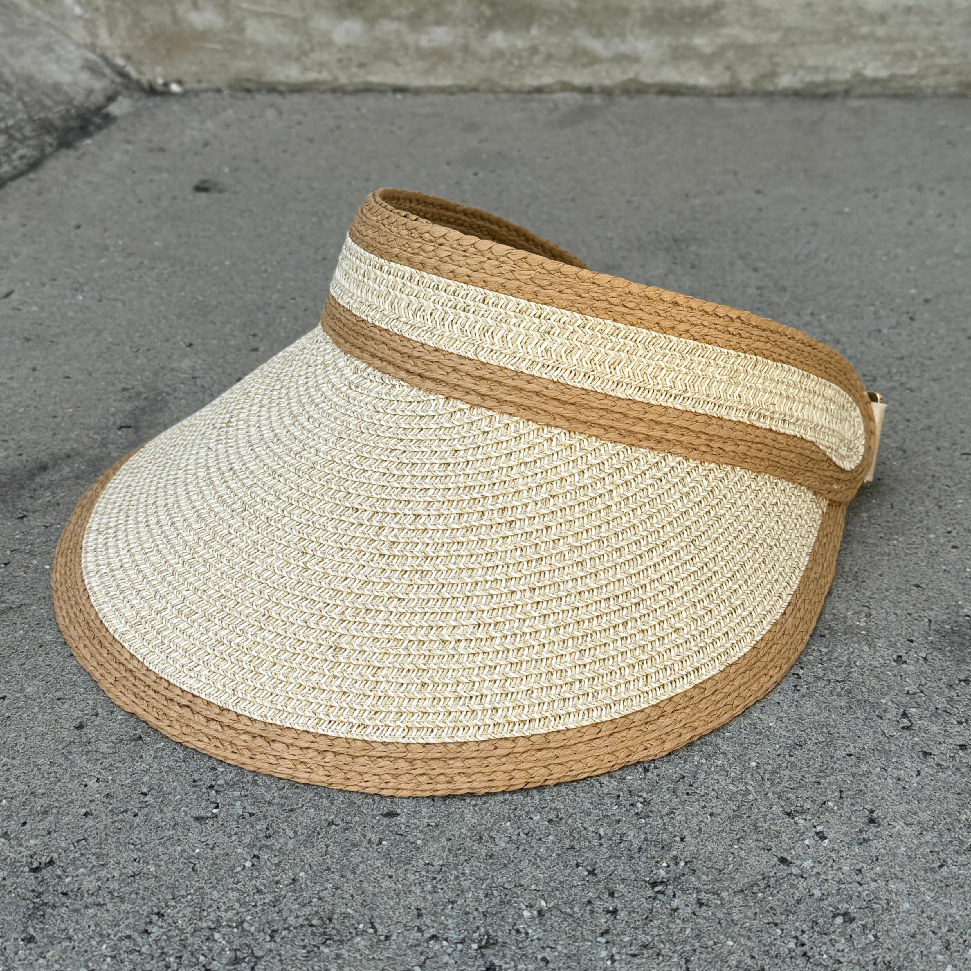 Sparkling Metallic Straw Visor