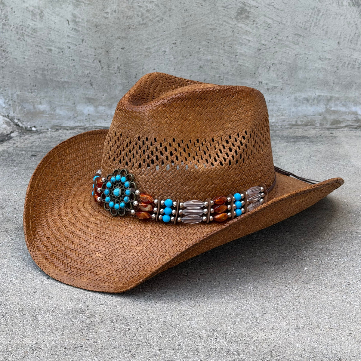 Casey - Turquoise Beaded Cowboy Hat — product image