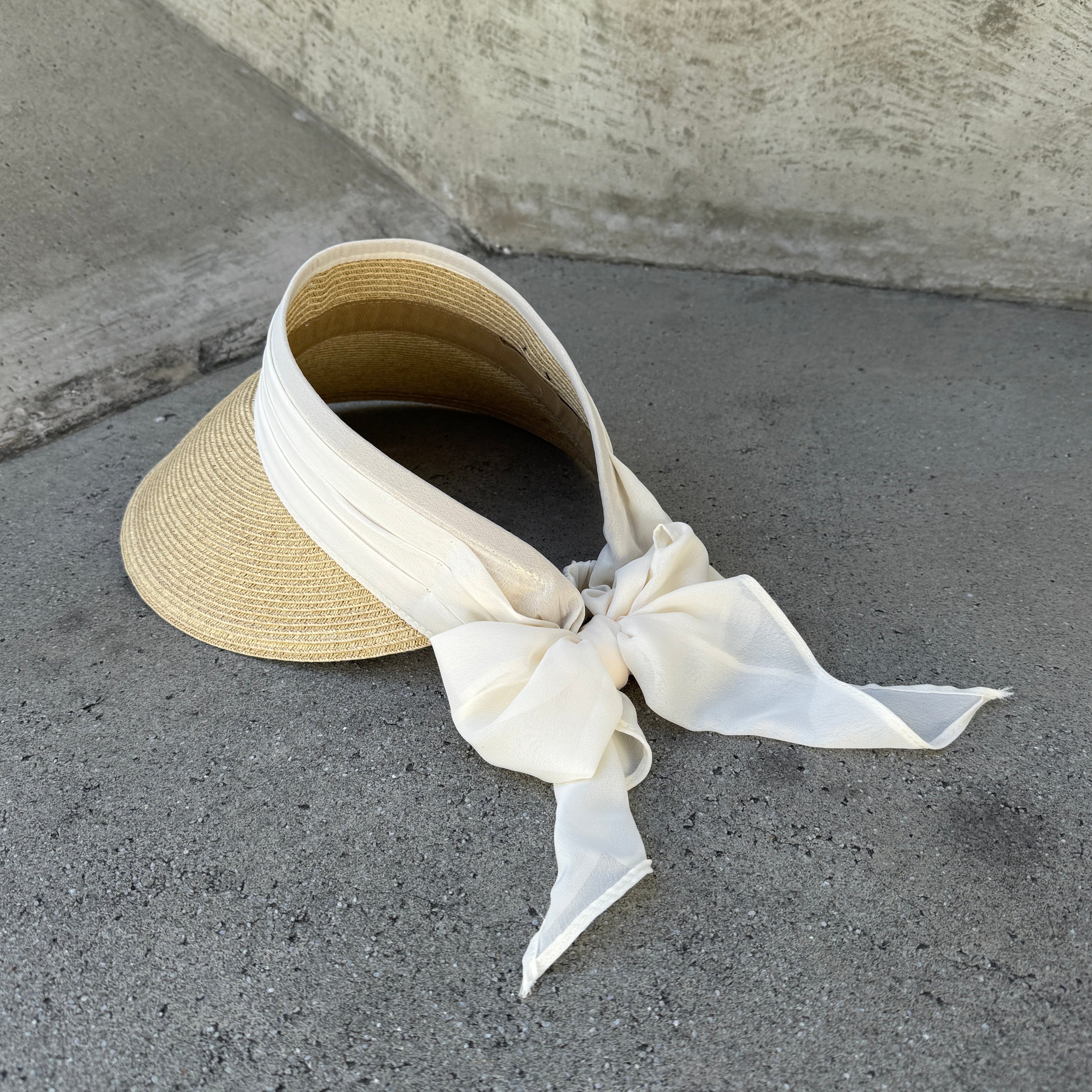 Vero - Sun Visor with Chiffon Bow