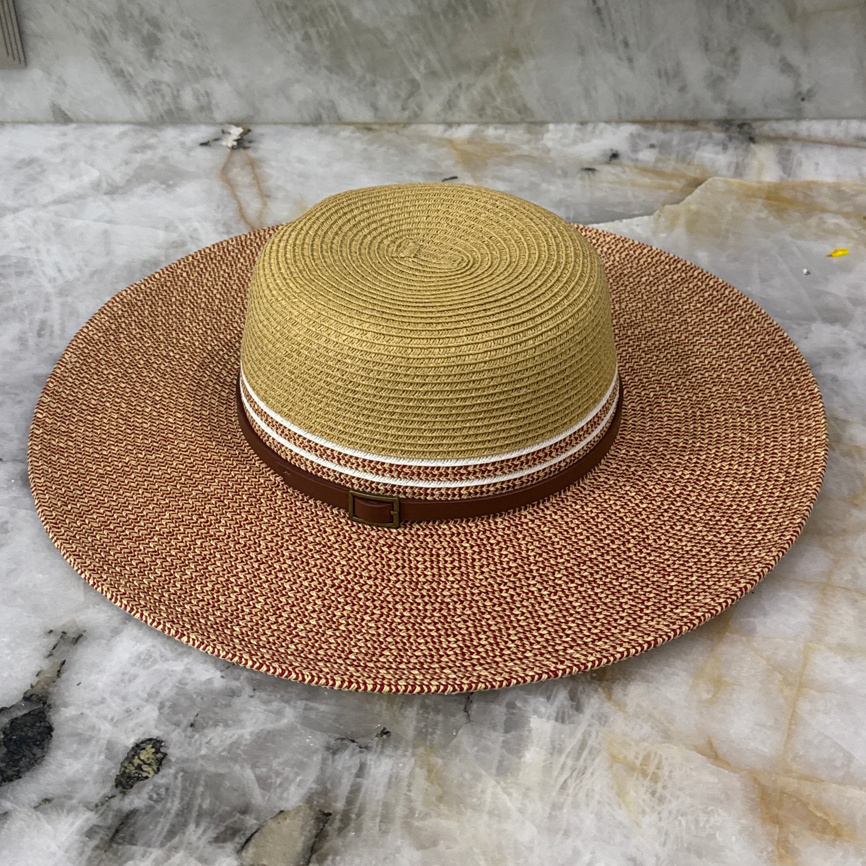 Gabriela - Two Tone Wide Brim Sun Hat