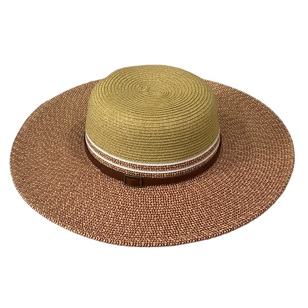 Gabriela - Two Tone Wide Brim Sun Hat