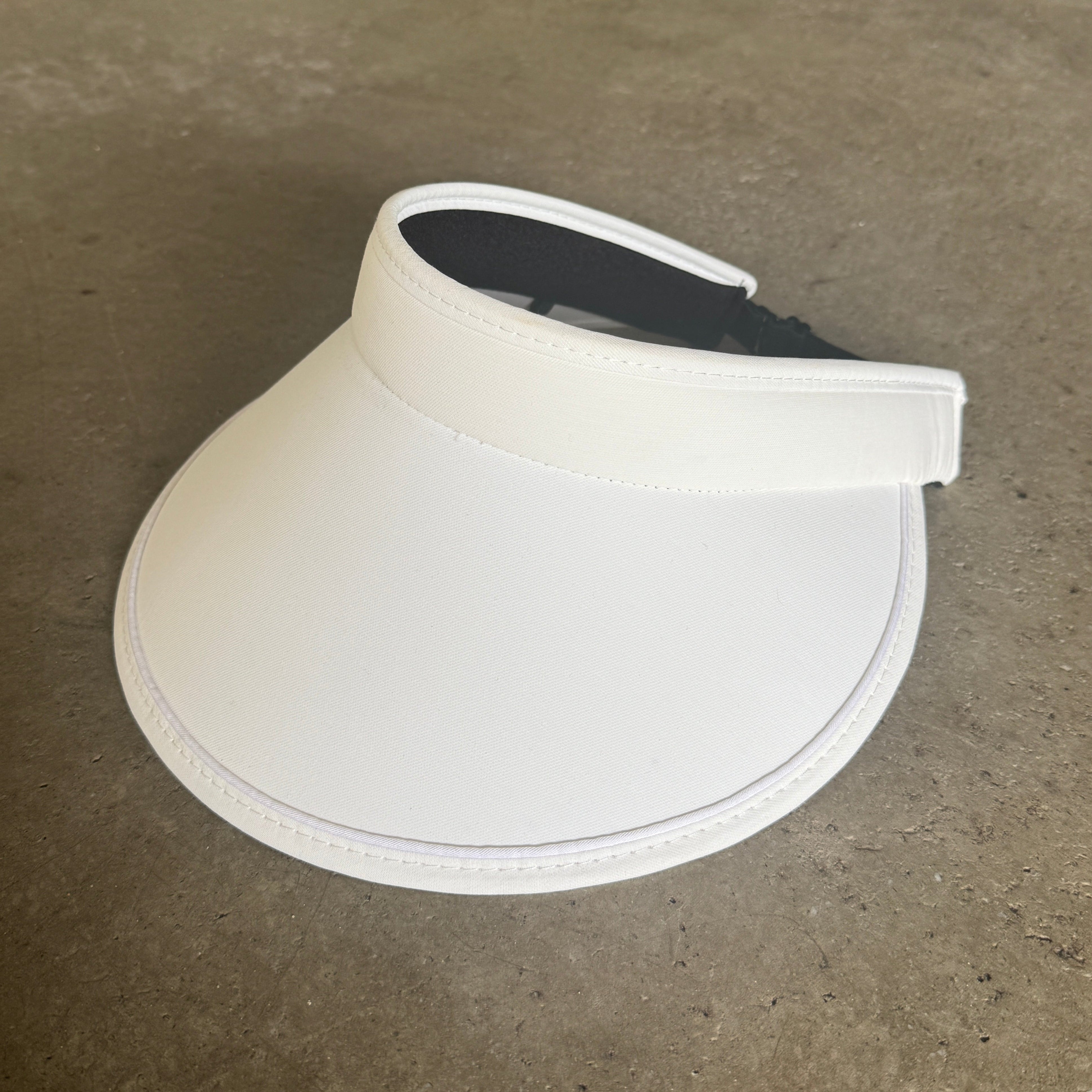 White plastic component on a concrete surface