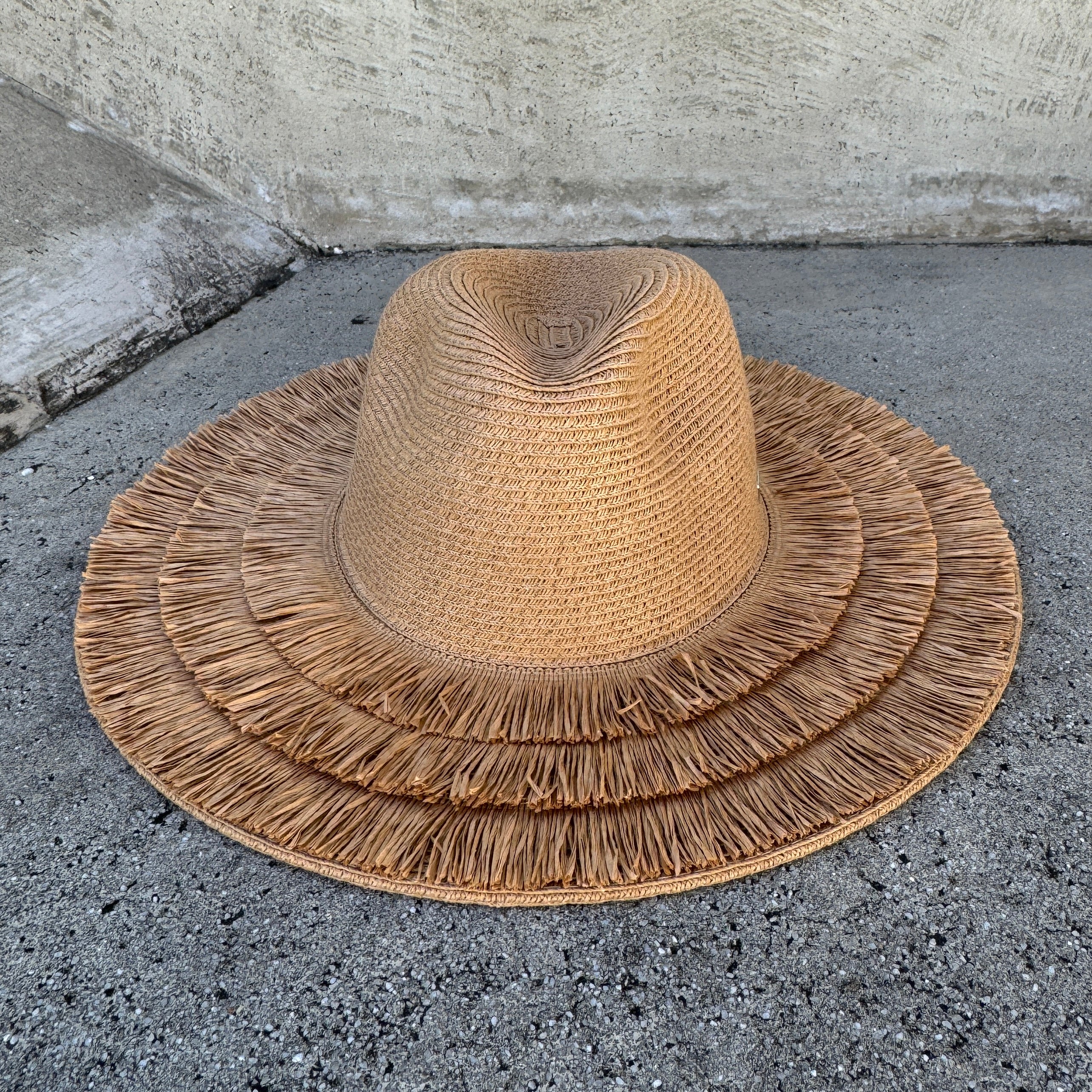 Sofía - Frayed Wide Brim Hat