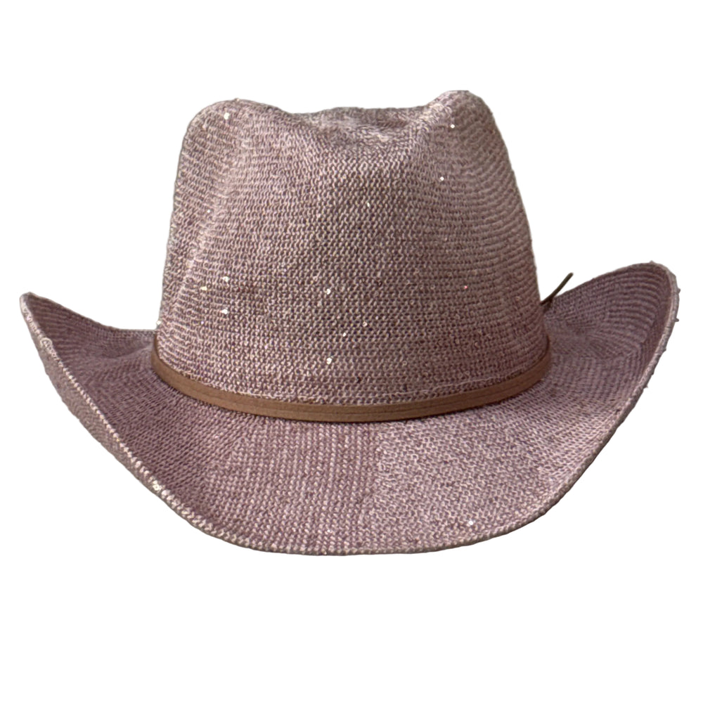 Stella Dusty Pink - Sequin Cowboy Hat
