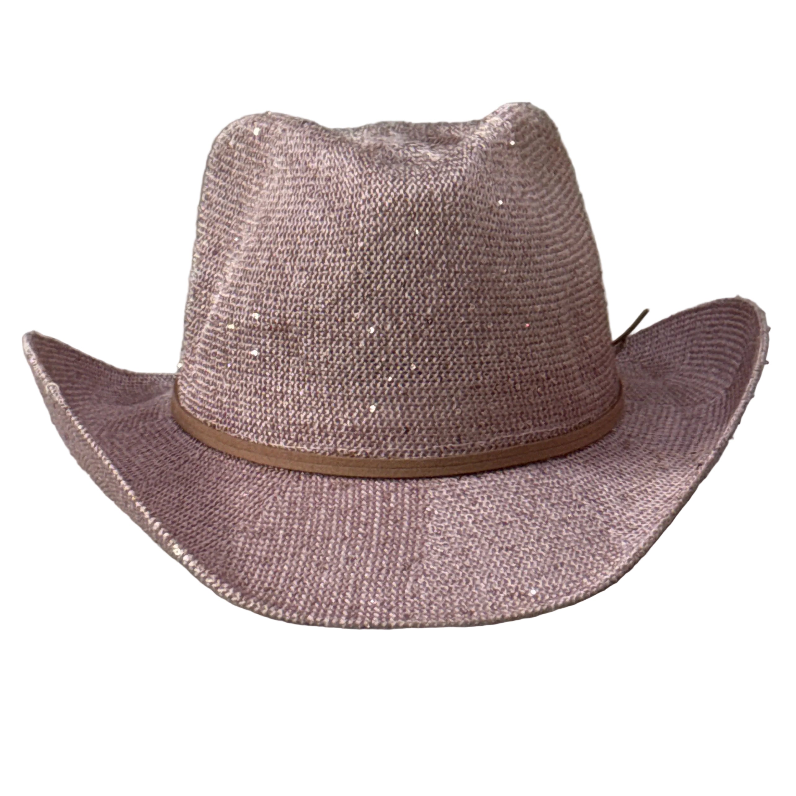 Stella Dusty Pink - Sequin Cowboy Hat