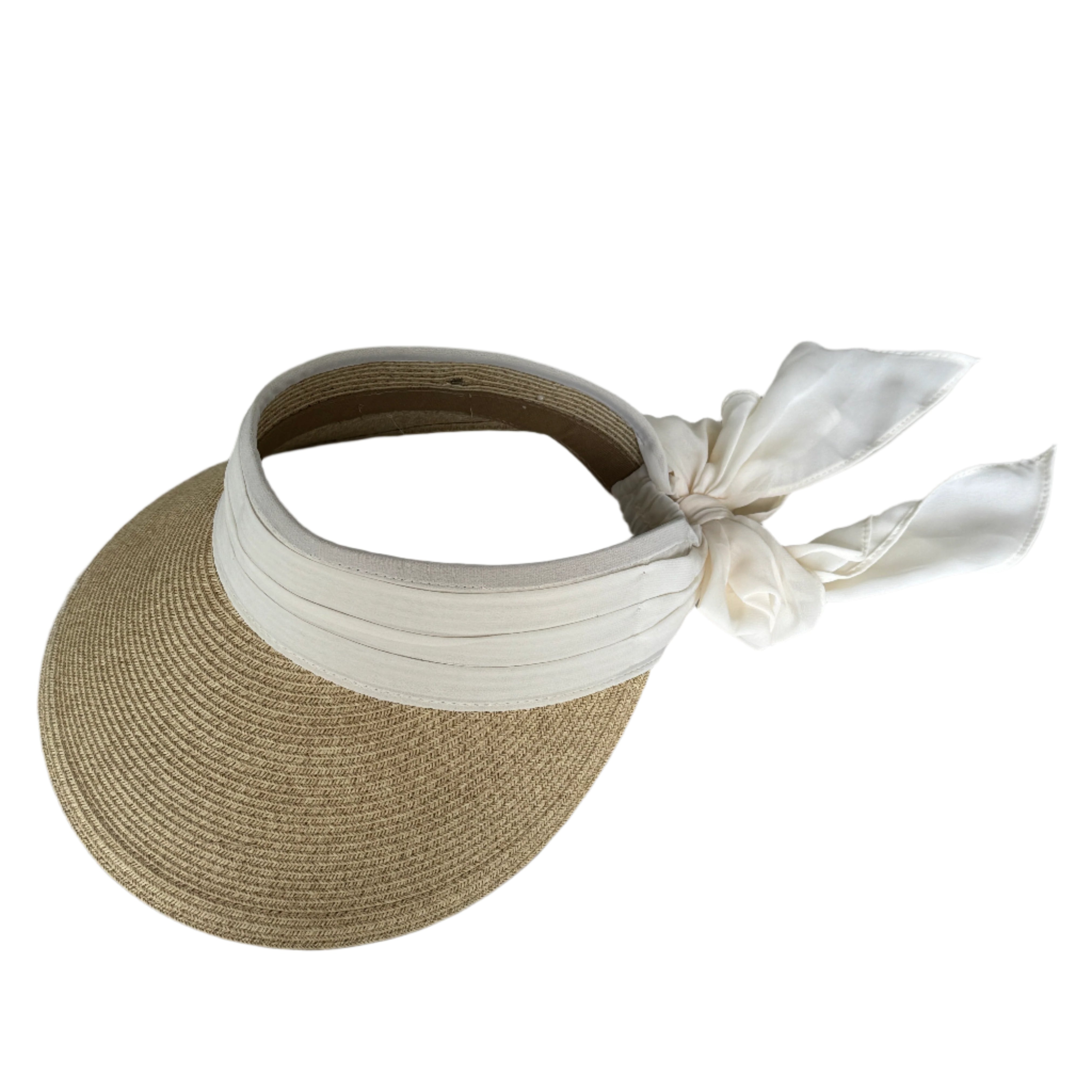 Sun Visor with Chiffon Bow