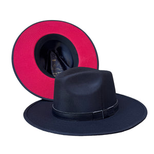 Candela Linen - Structured Red Bottom Fedora