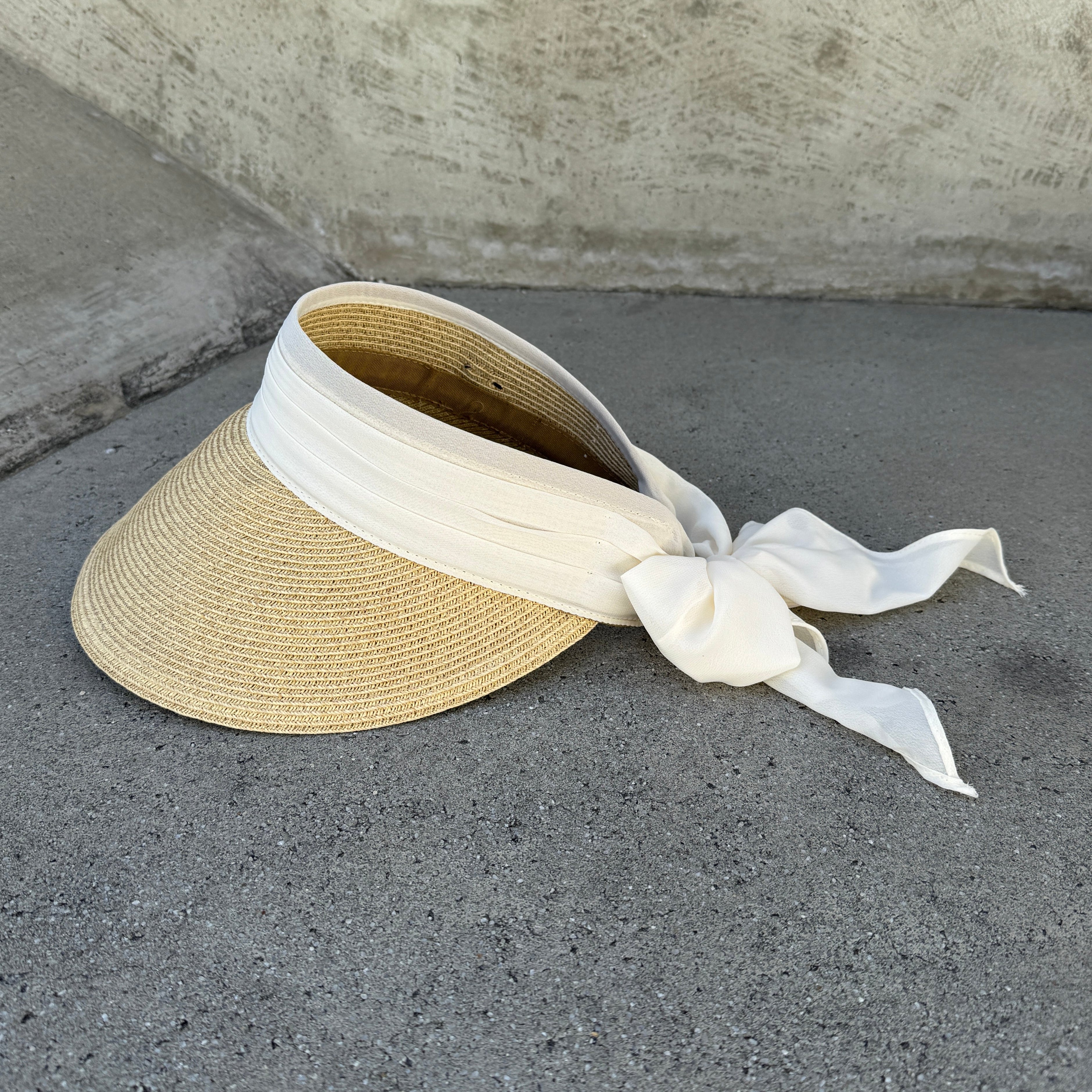 Vero - Sun Visor with Chiffon Bow