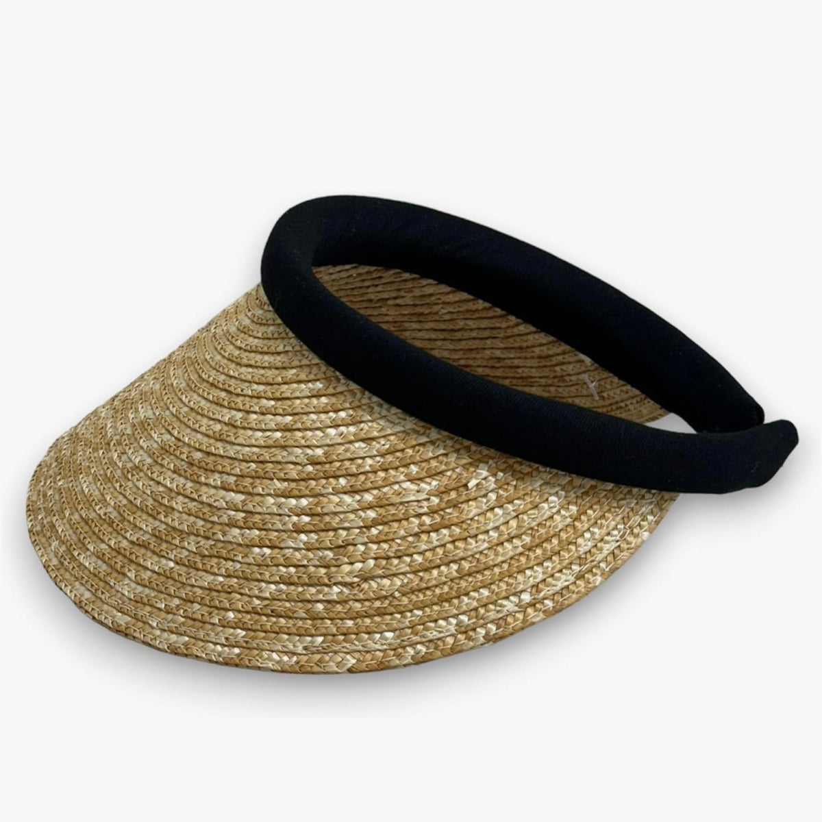 Angled view of the Bela clip-on visor showing the open top and black band