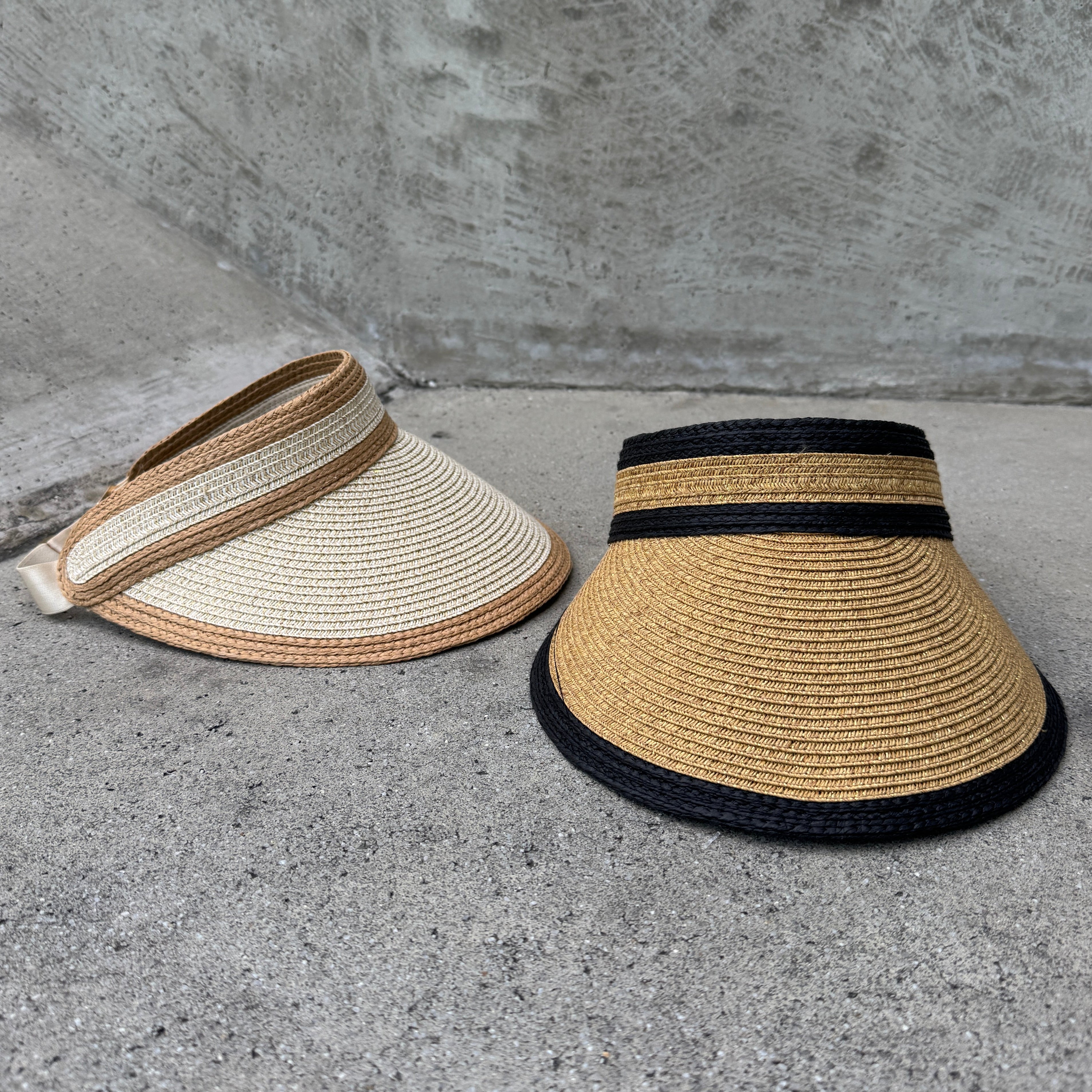 Sparkling Metallic Straw Visor