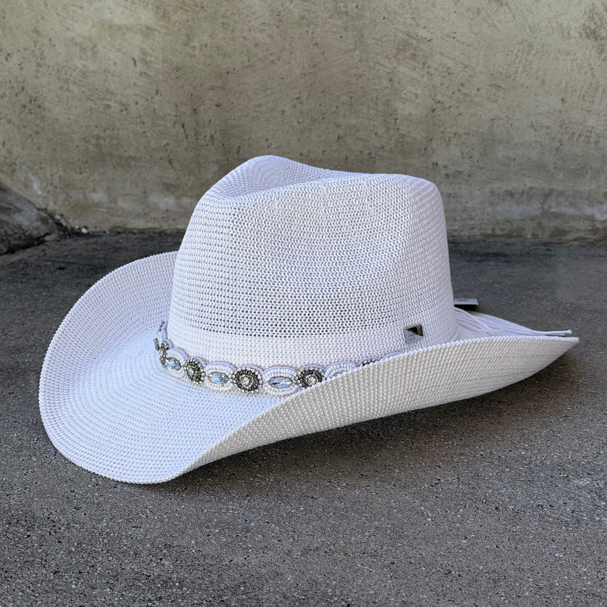 Vega White - Rhinestone Cowboy Hat — product image