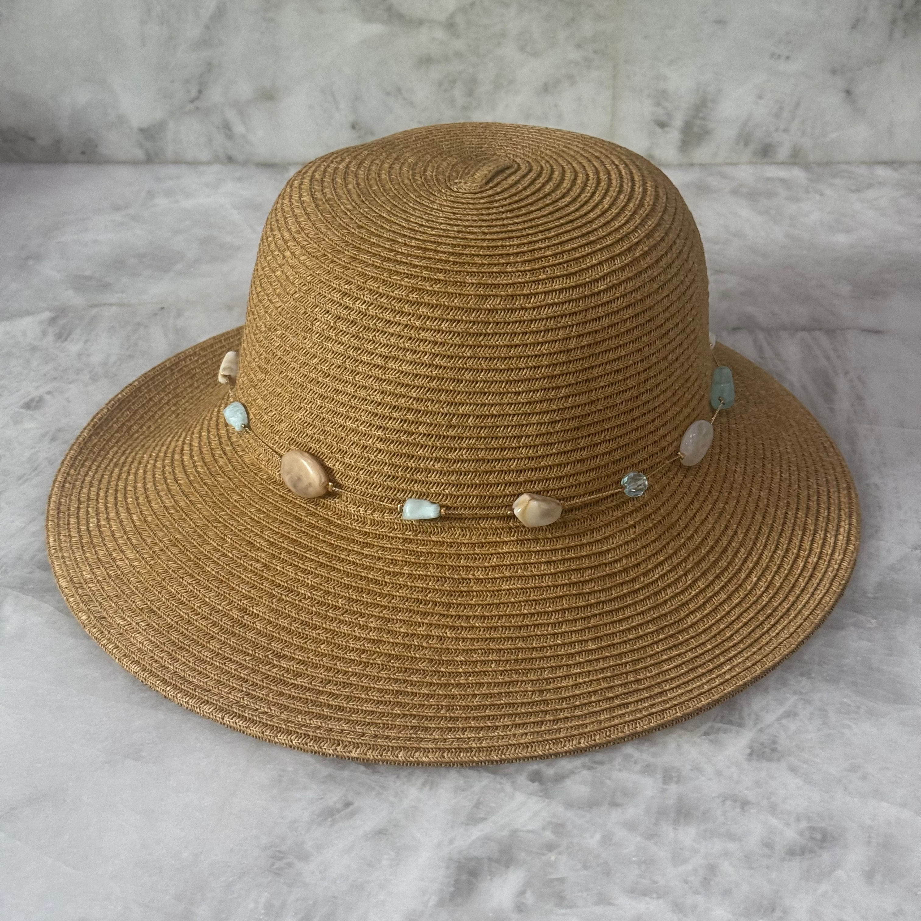 Marbella – Gemstone Trim Sun Hat