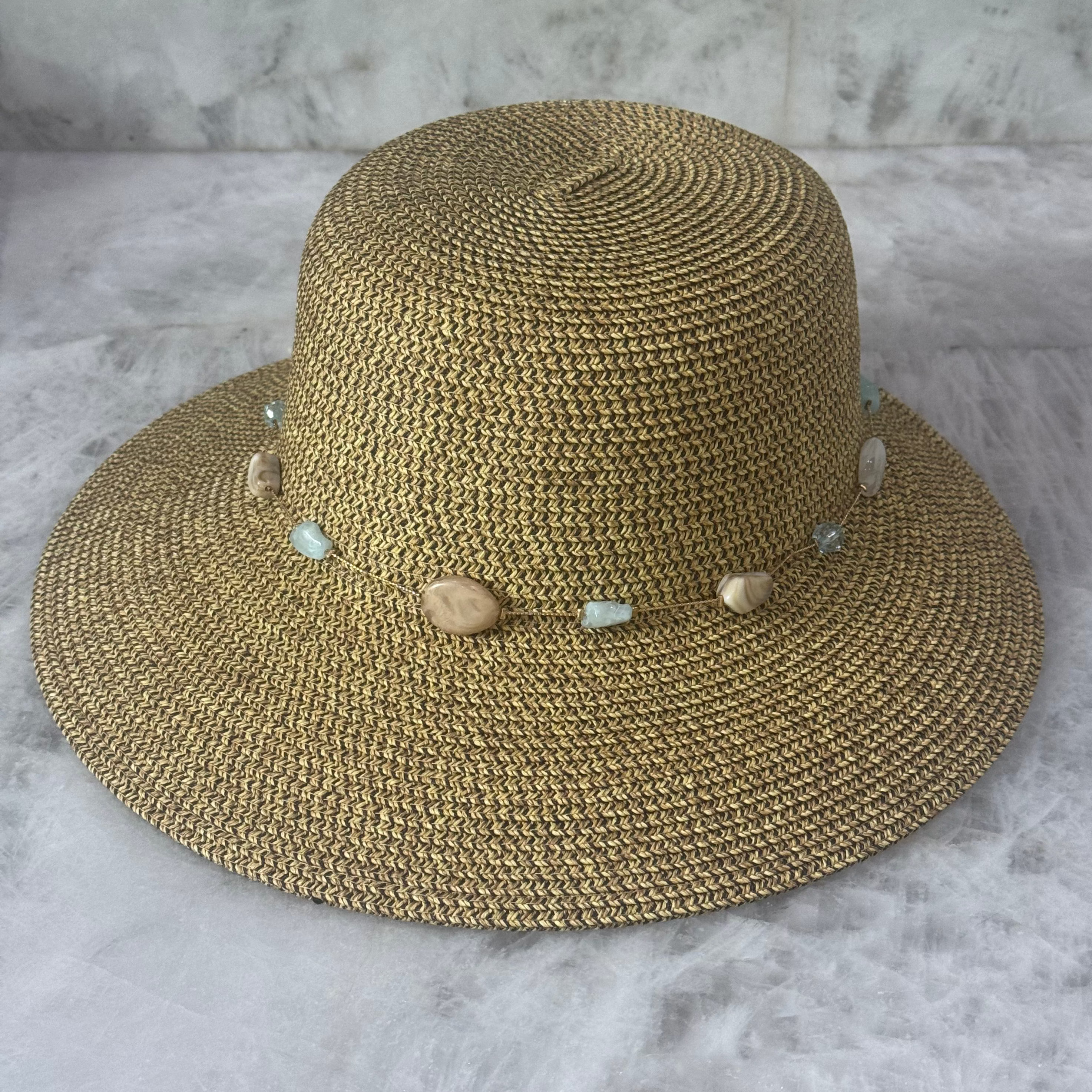 Marbella – Gemstone Trim Sun Hat