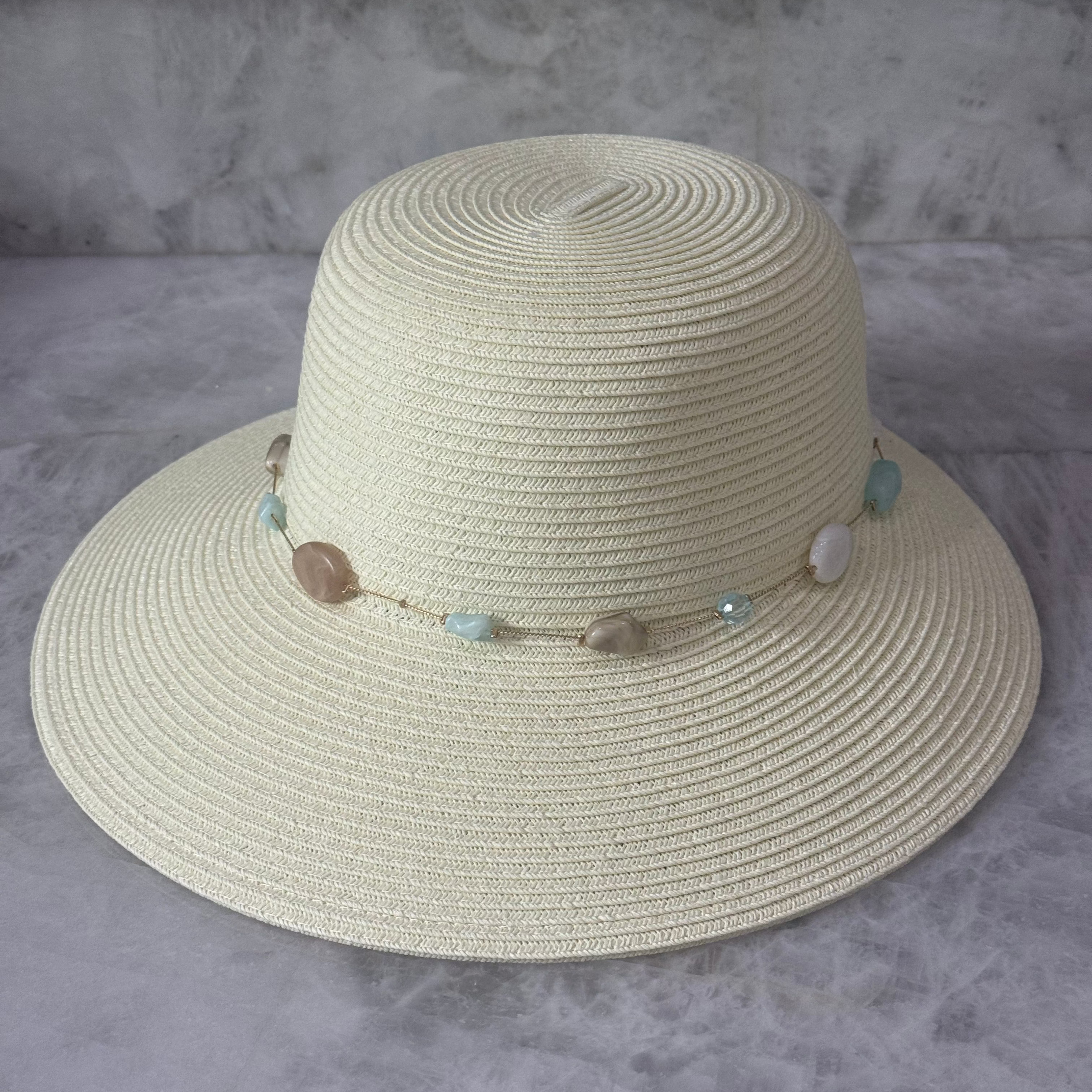 Marbella – Gemstone Trim Sun Hat