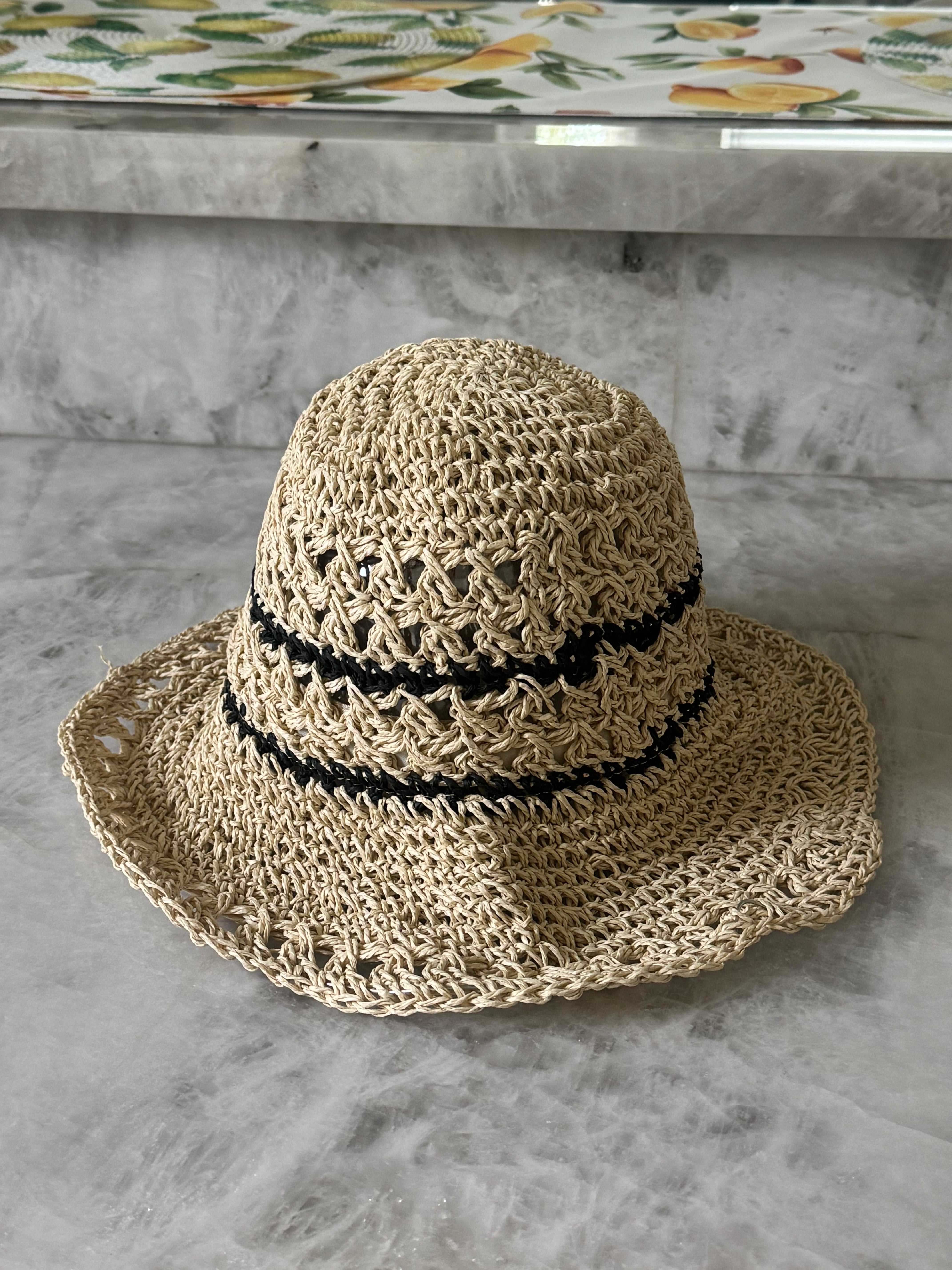 Karina - Straw Crochet Bucket Hat
