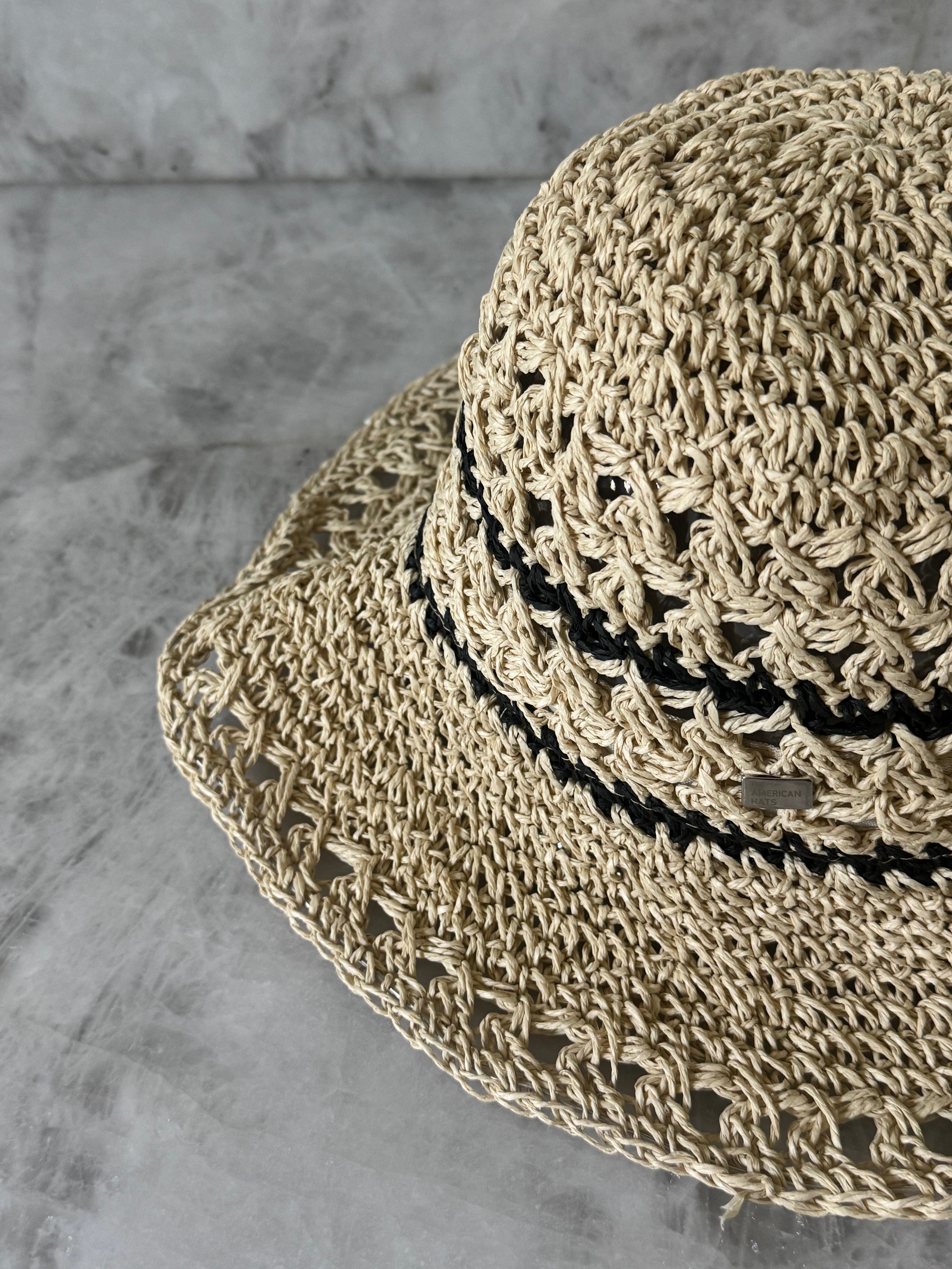 Karina - Straw Crochet Bucket Hat