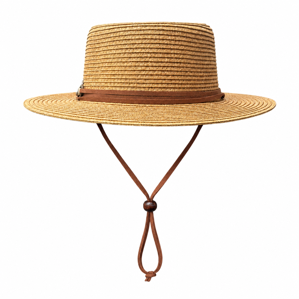 Bodrum - Boater Hat with Chin Cord