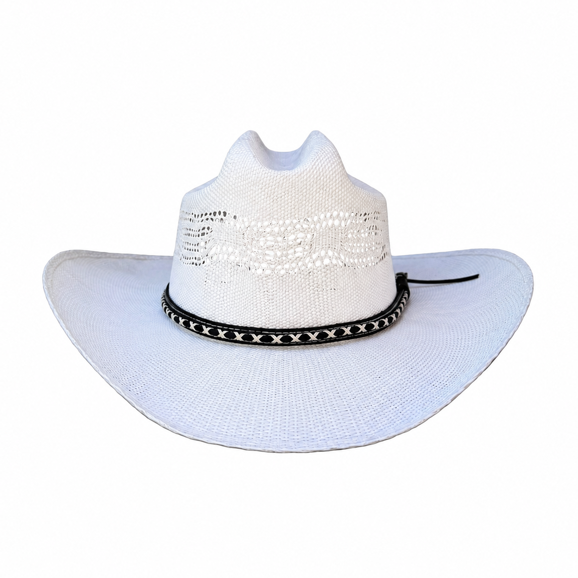 Cody – Open Weave Cowboy Hat — front view on white background