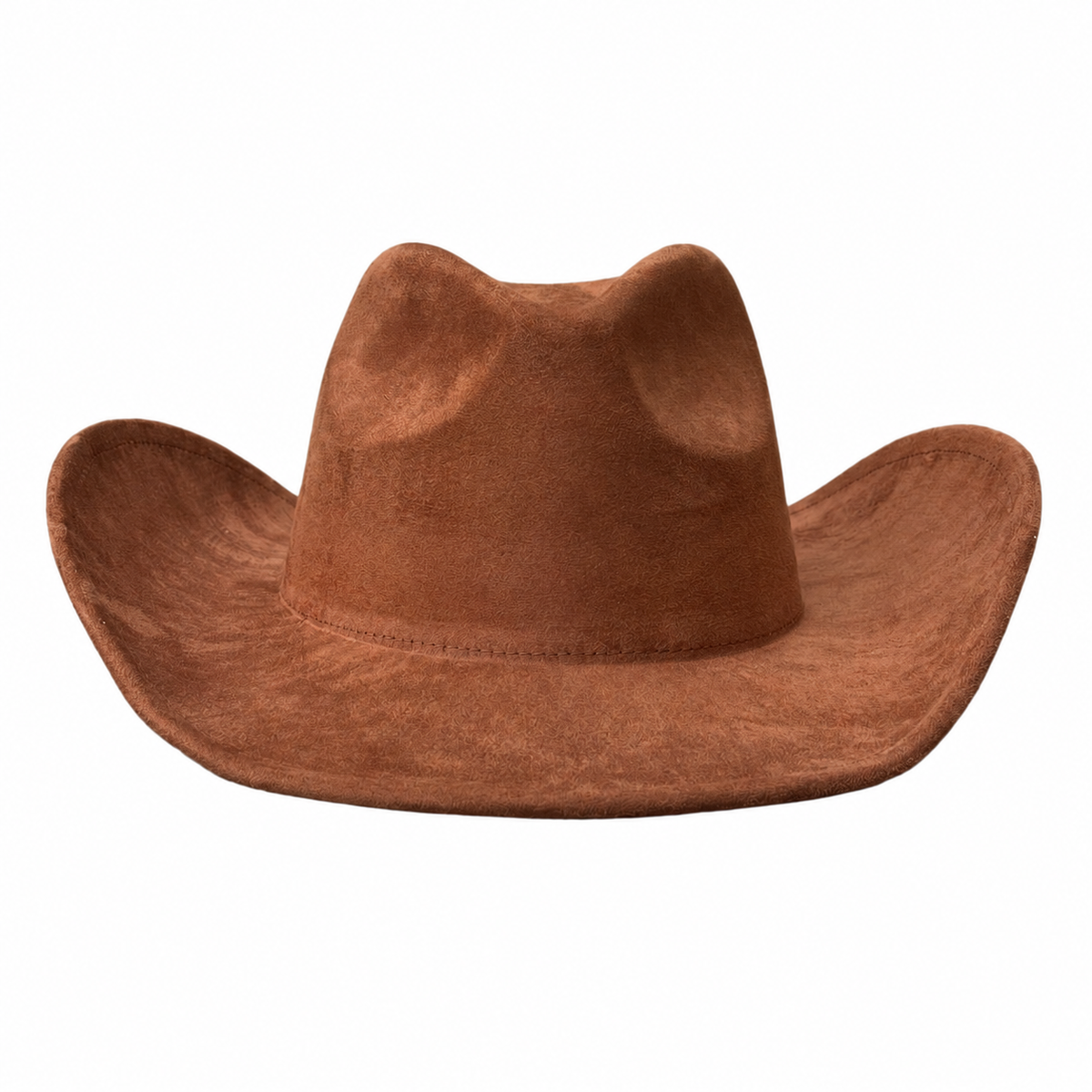 Reno- Vegan Suede Cowboy Hat — front view on white background