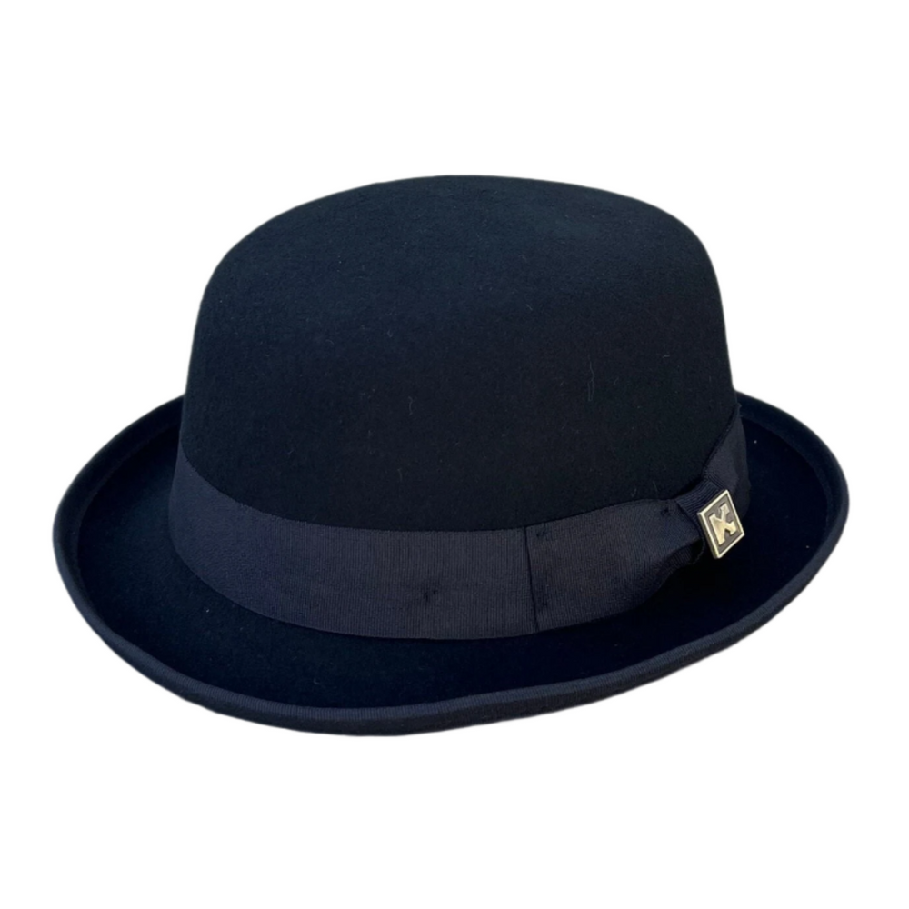 Chaplin - Black Wool Derby Hat