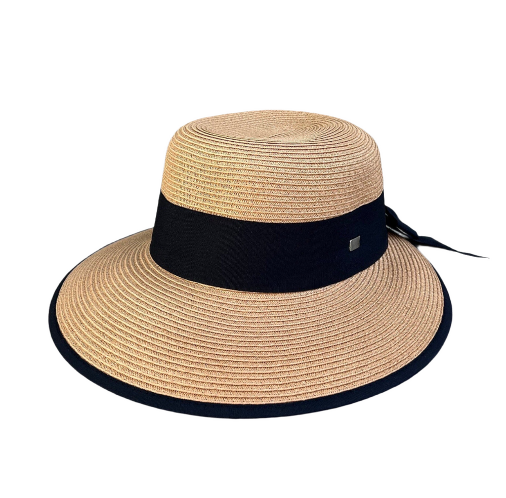 Gisela - Bow Accent Asymmetrical Brim Hat