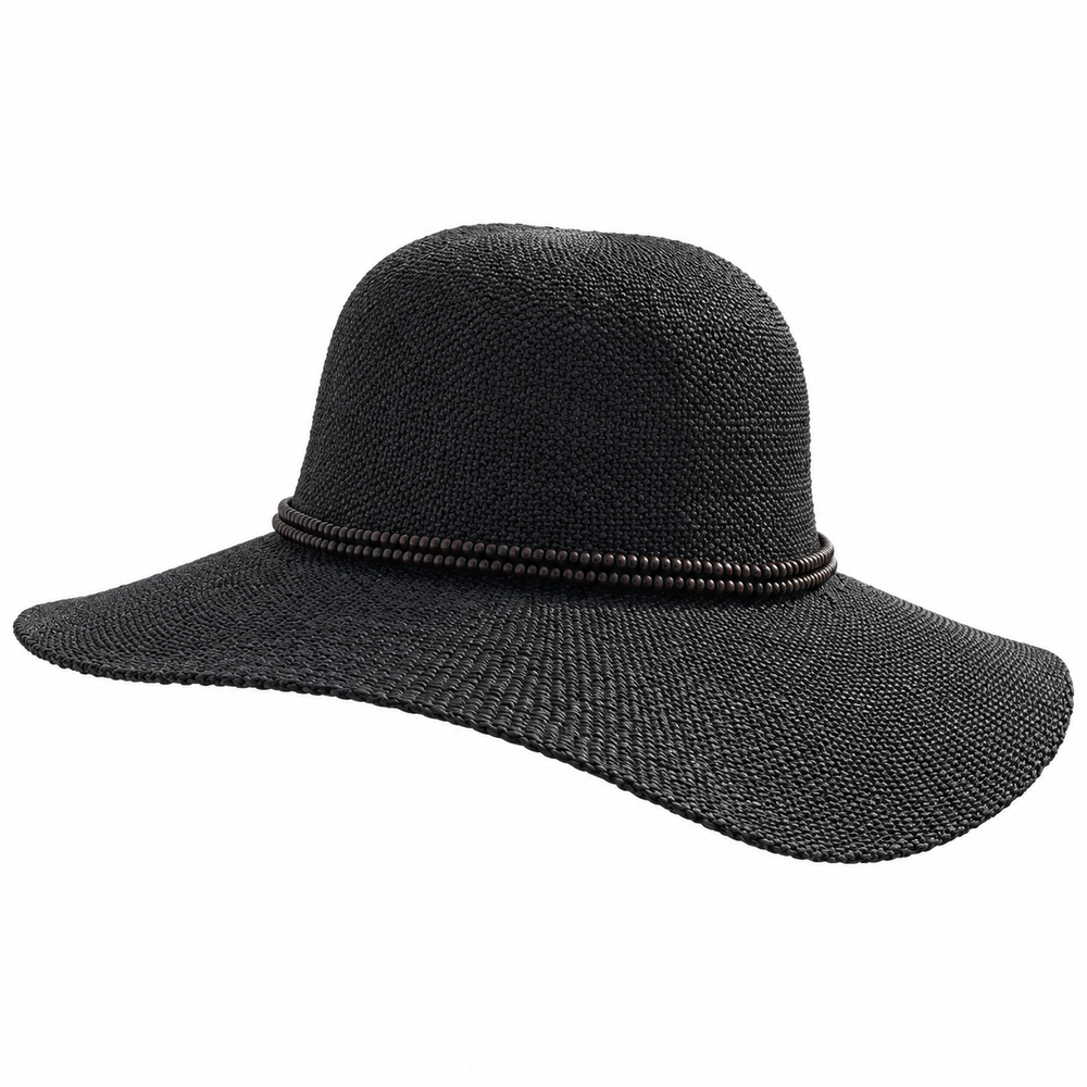 Maya - Wood Beaded Floppy Hat
