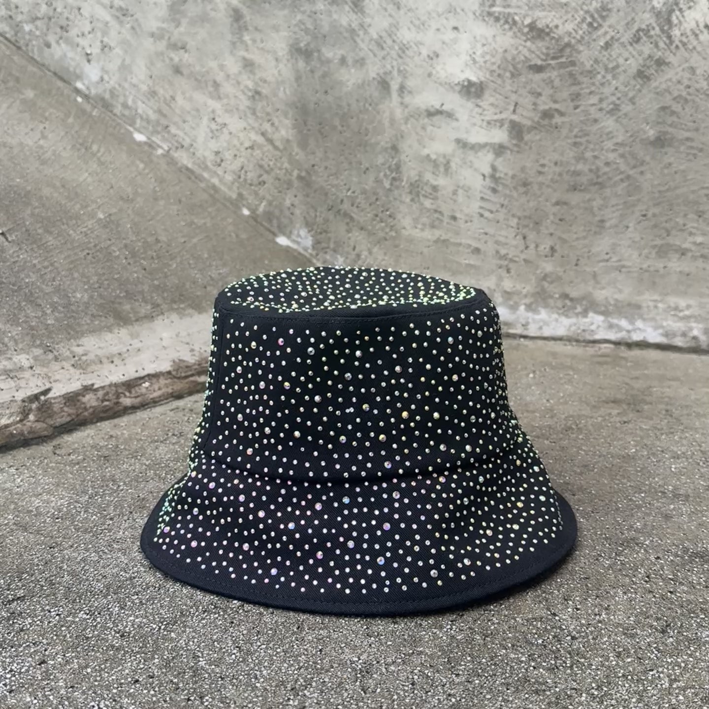 Load video: Midnight Spark - Rhinestone Bucket Hat