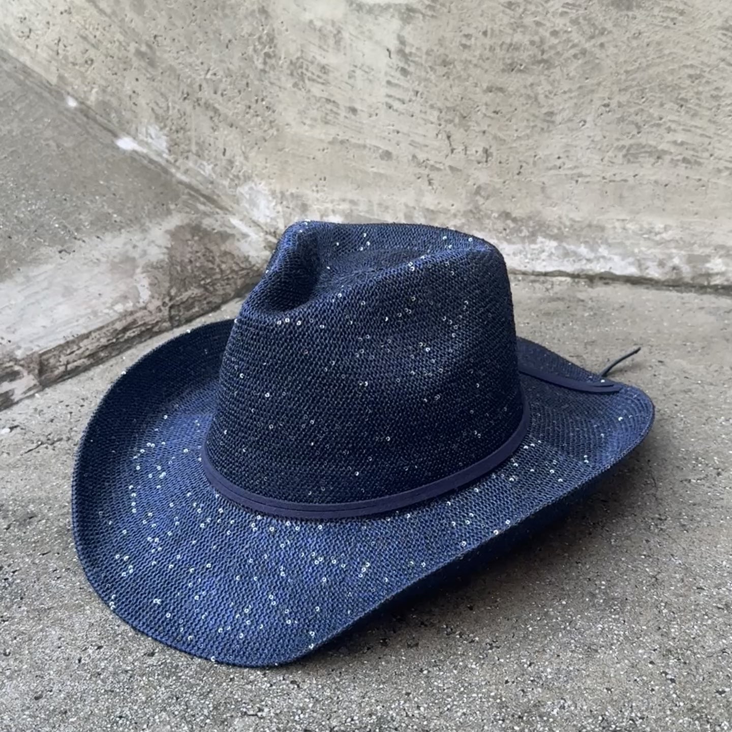 Load video: Stella Blue - Sequin Cowboy Hat