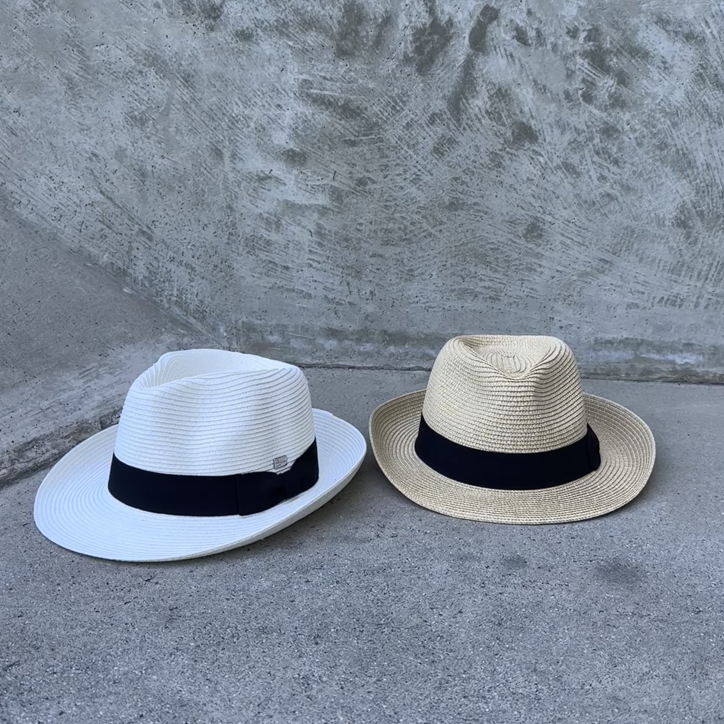Load video: Straw Fedora Medium Brim