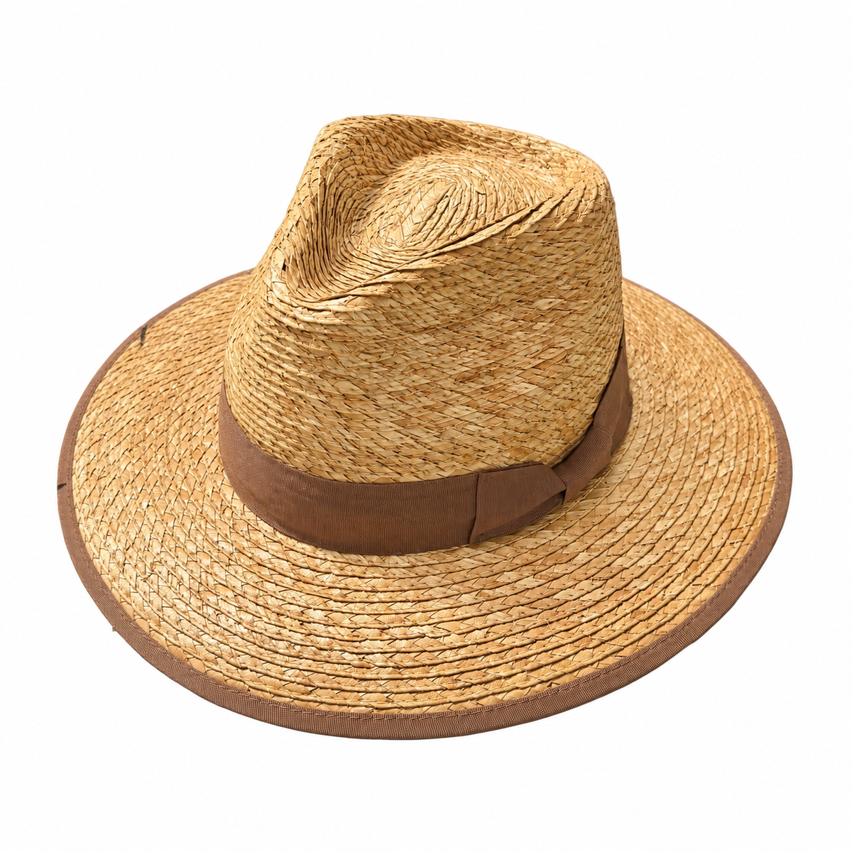 Teodoro - Palm Hat, natural palm hat on a white background with even lighting.