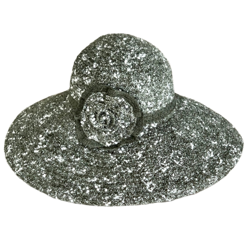 Karen - Rosette Wide Brim Hat