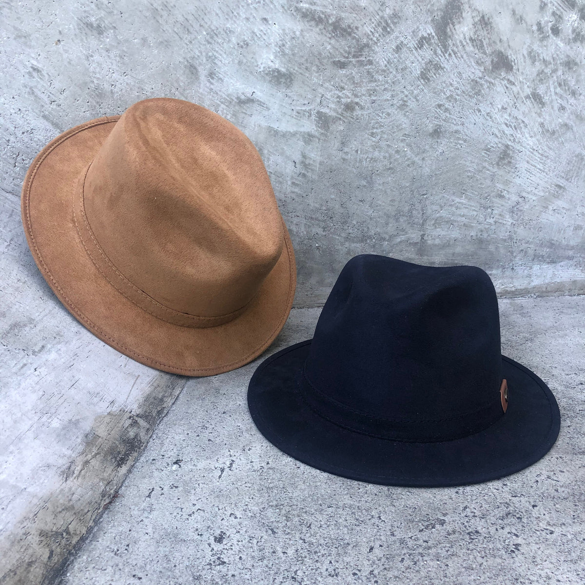 Boreal Polaris short-brim fedoras in tan and black.