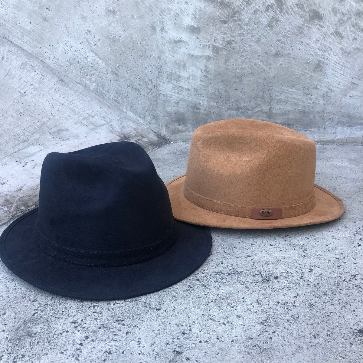 Boreal Polaris short-brim fedoras in tan and black.