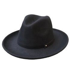 Salem - Black Wool Up Brim Fedora