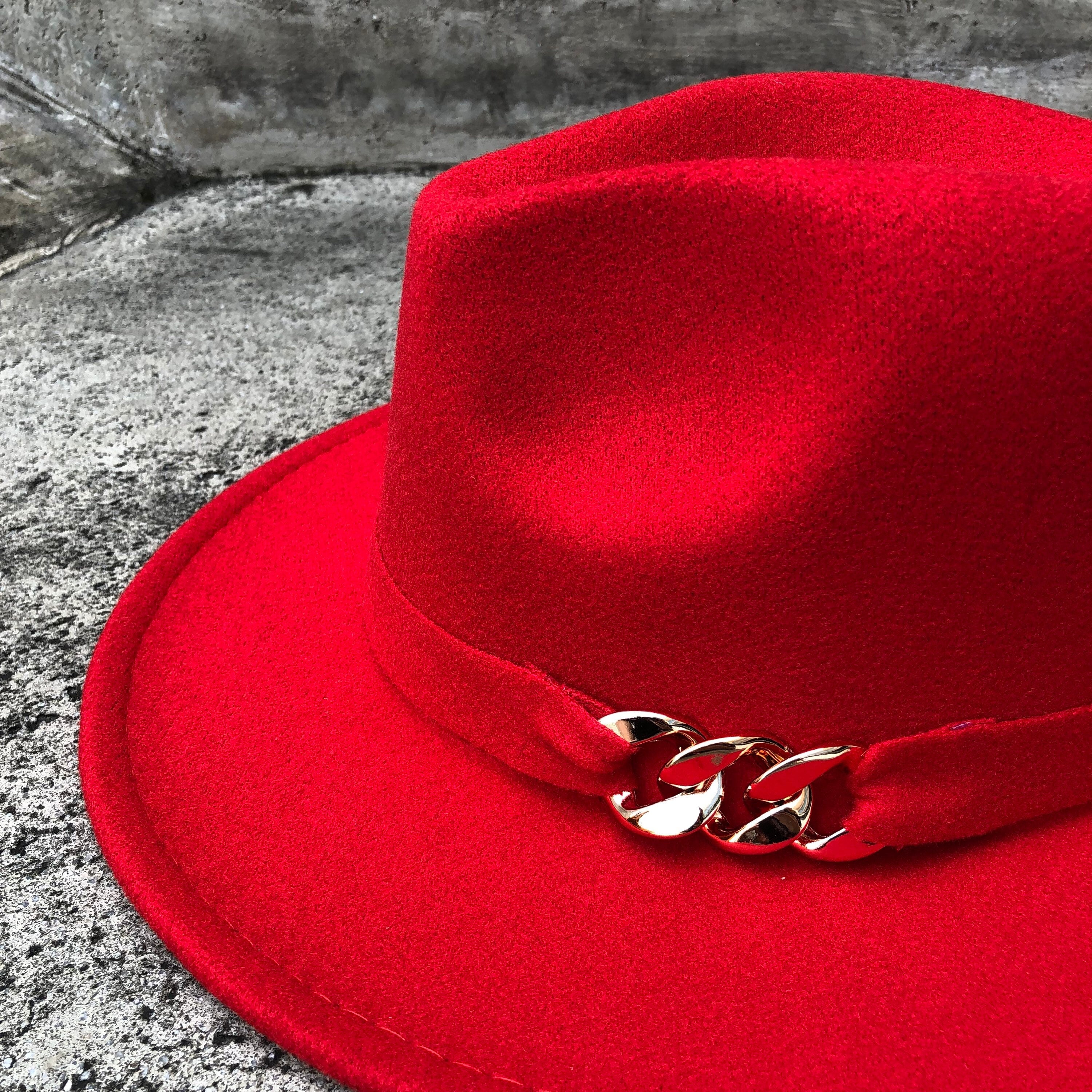 Fedora Hat with Gold Accent