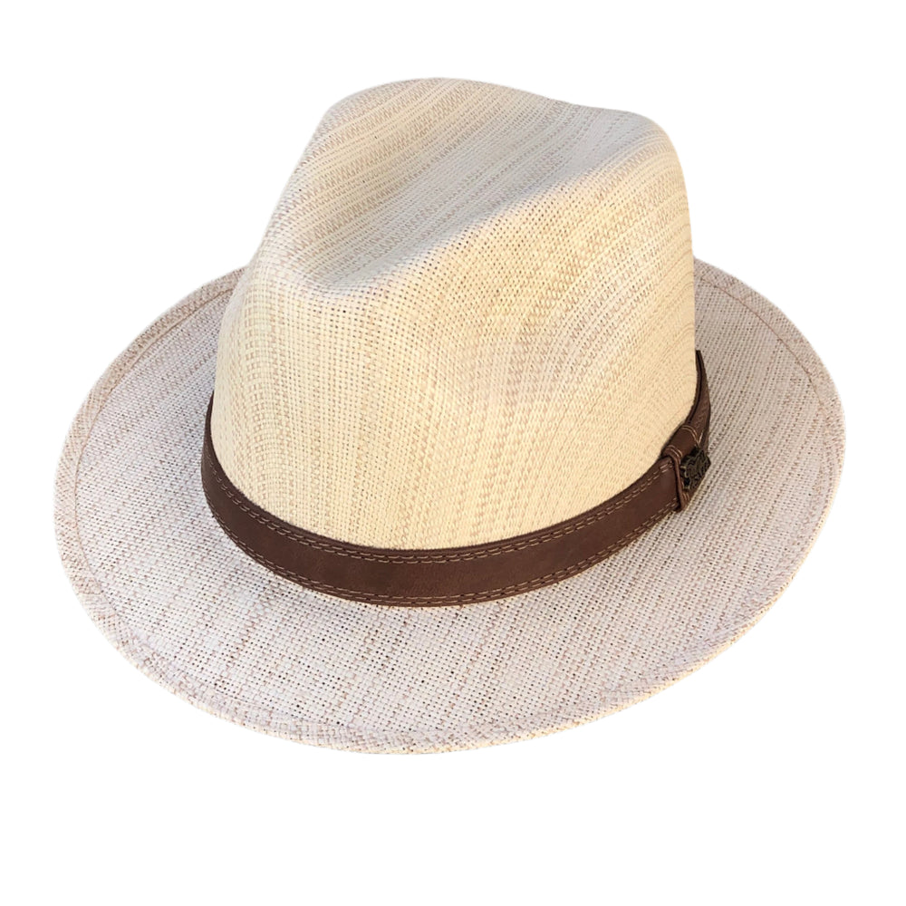 Duna - Beige Woodgrain Look Fedora