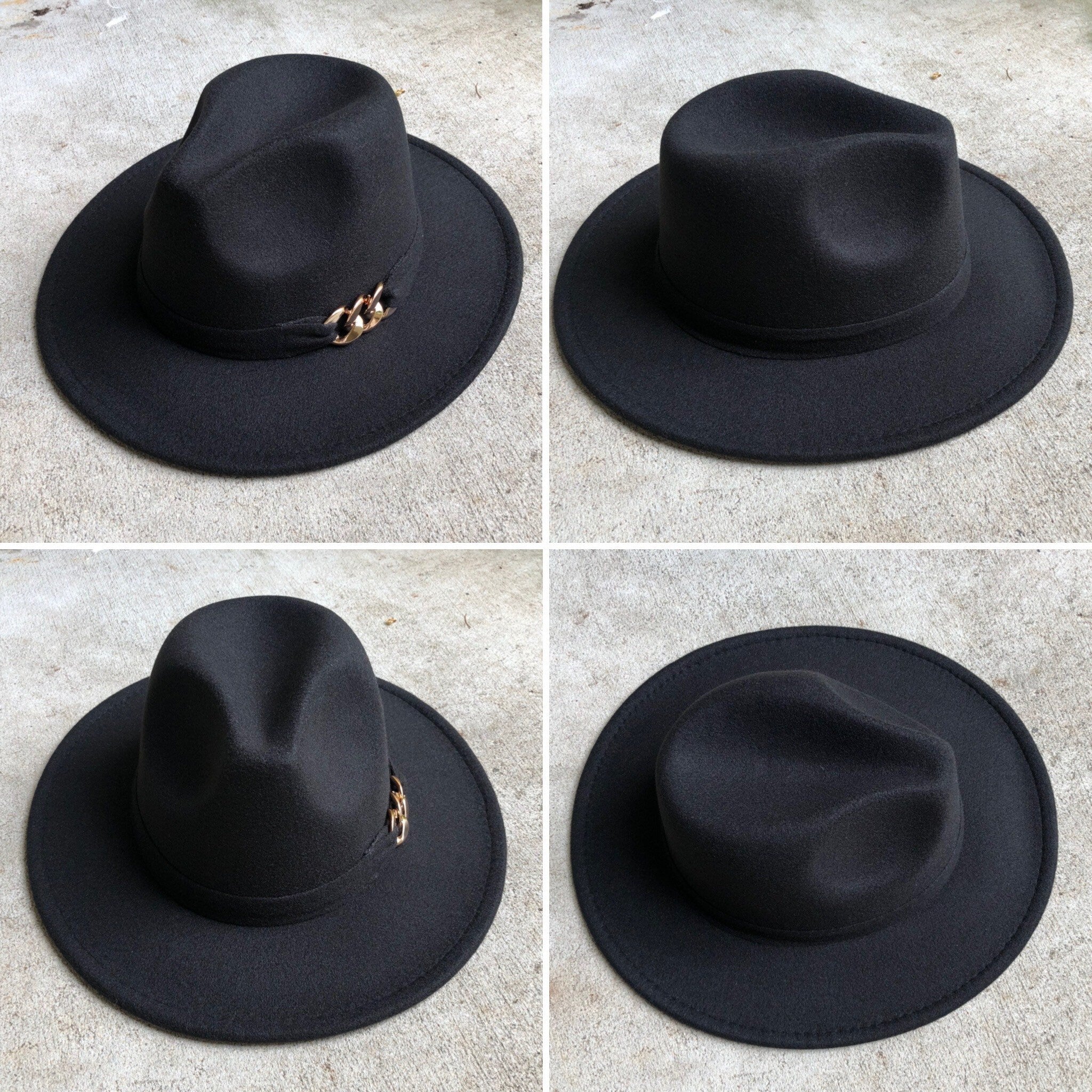 Fedora Hat with Gold Accent