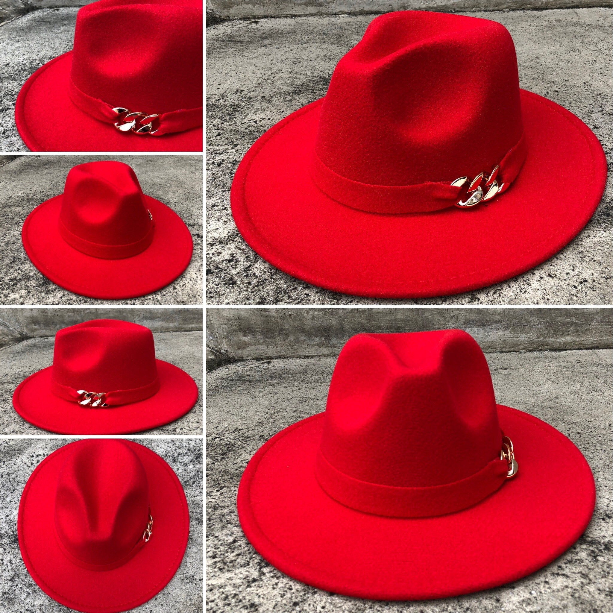 Fedora Hat with Gold Accent