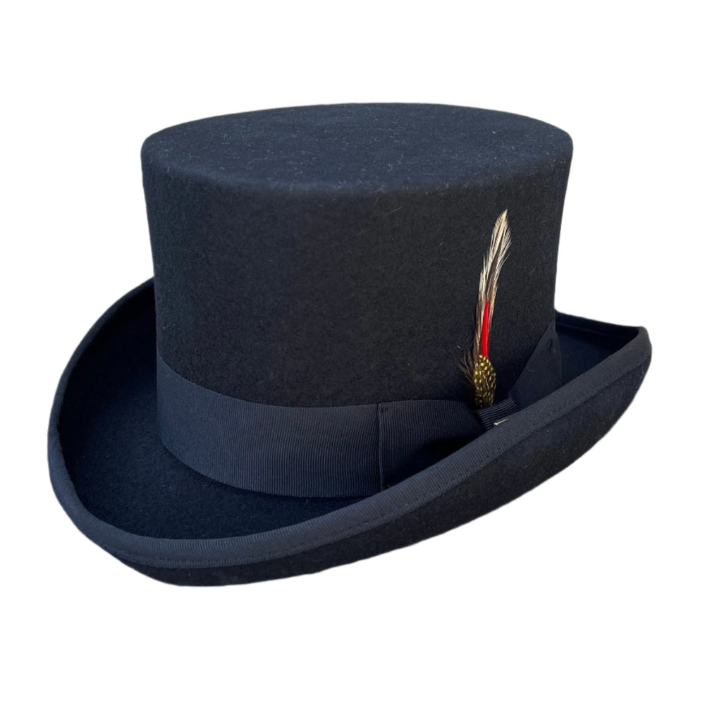 London - Black Wool Top Hat
