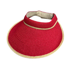 Nena - Red Straw Sun Visor