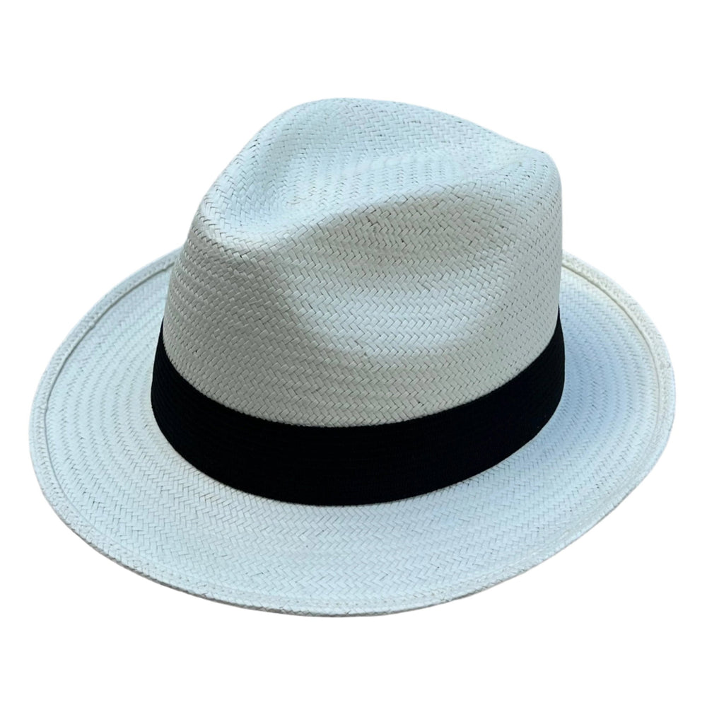 Alex - Handwoven Black Band Fedora