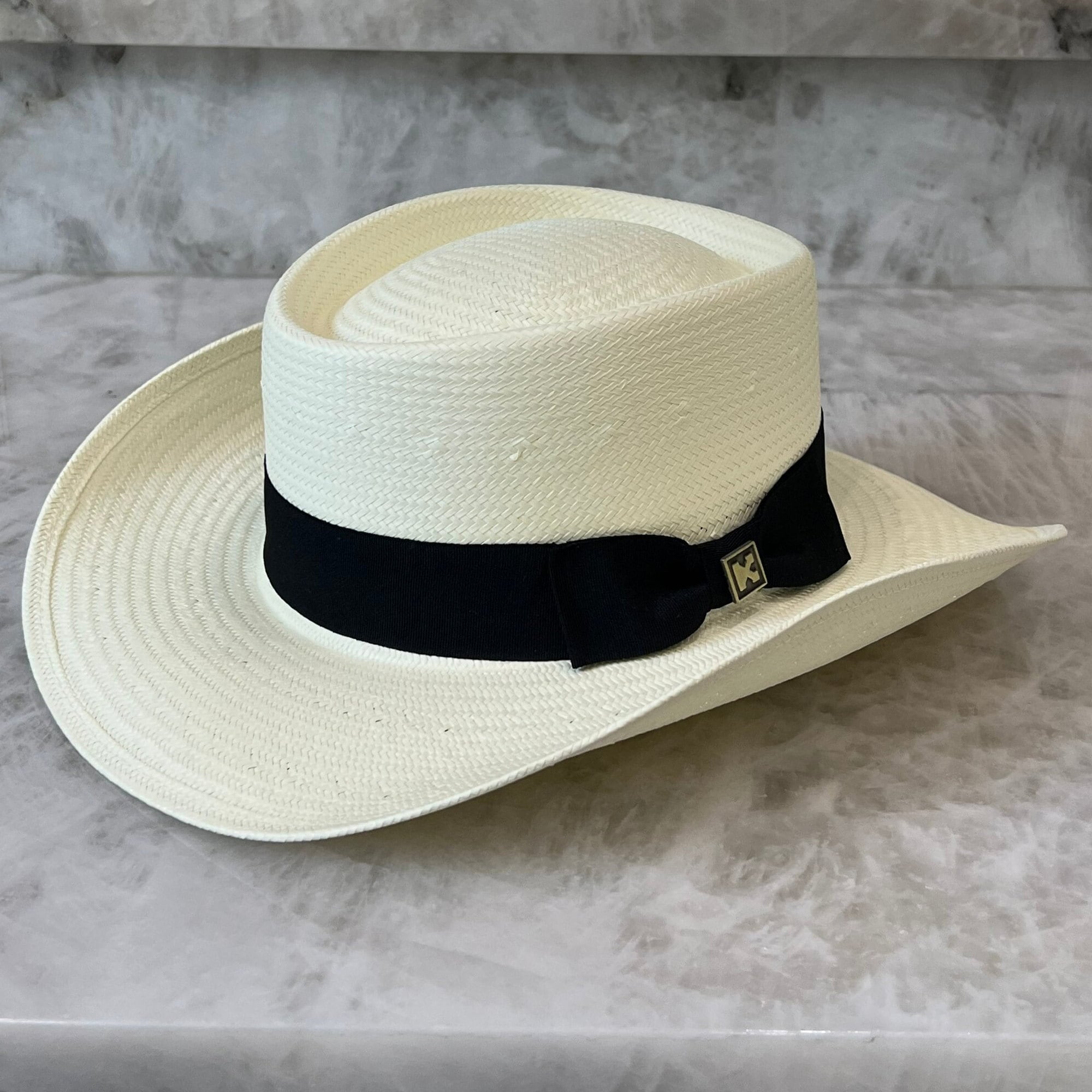 Jacinto - Straw Boater Hat Up Brim