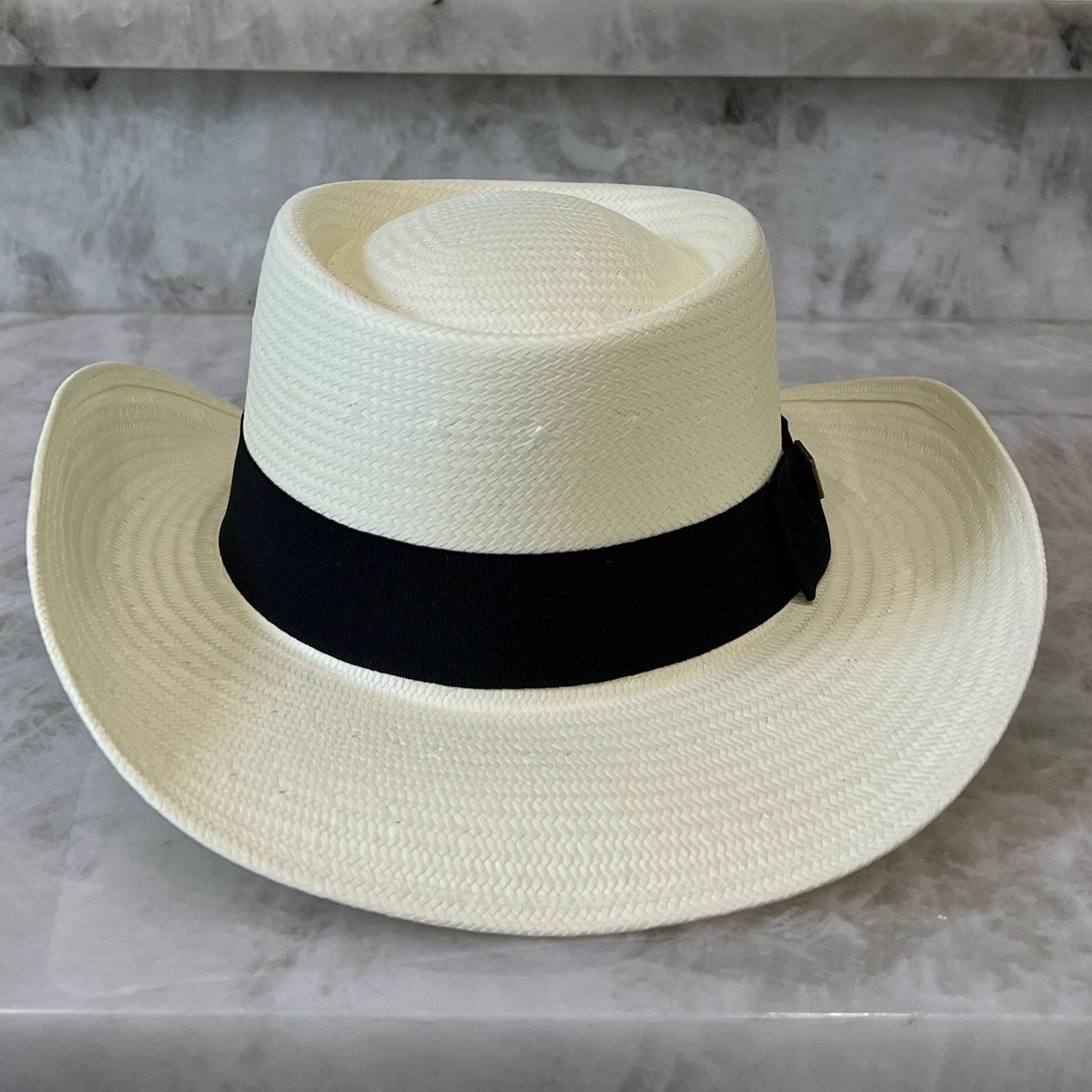 Jacinto - Straw Boater Hat Up Brim