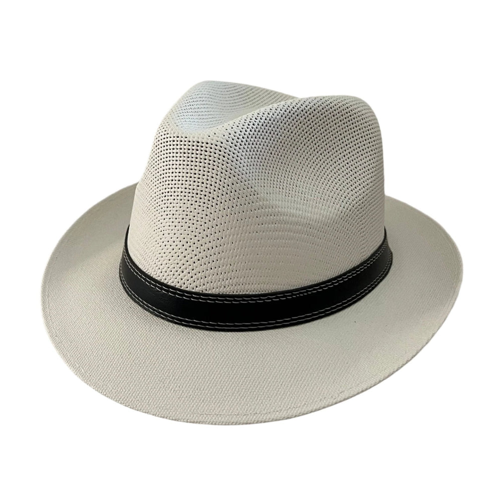 Mara - Vented Off White Fedora